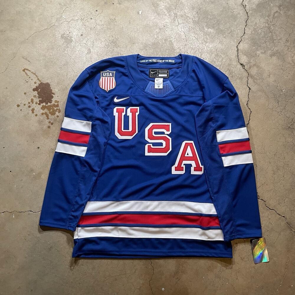 Jack Eichel 2026 Olympics Team USA Size XL Jersey Blue - Picture 2 of 7